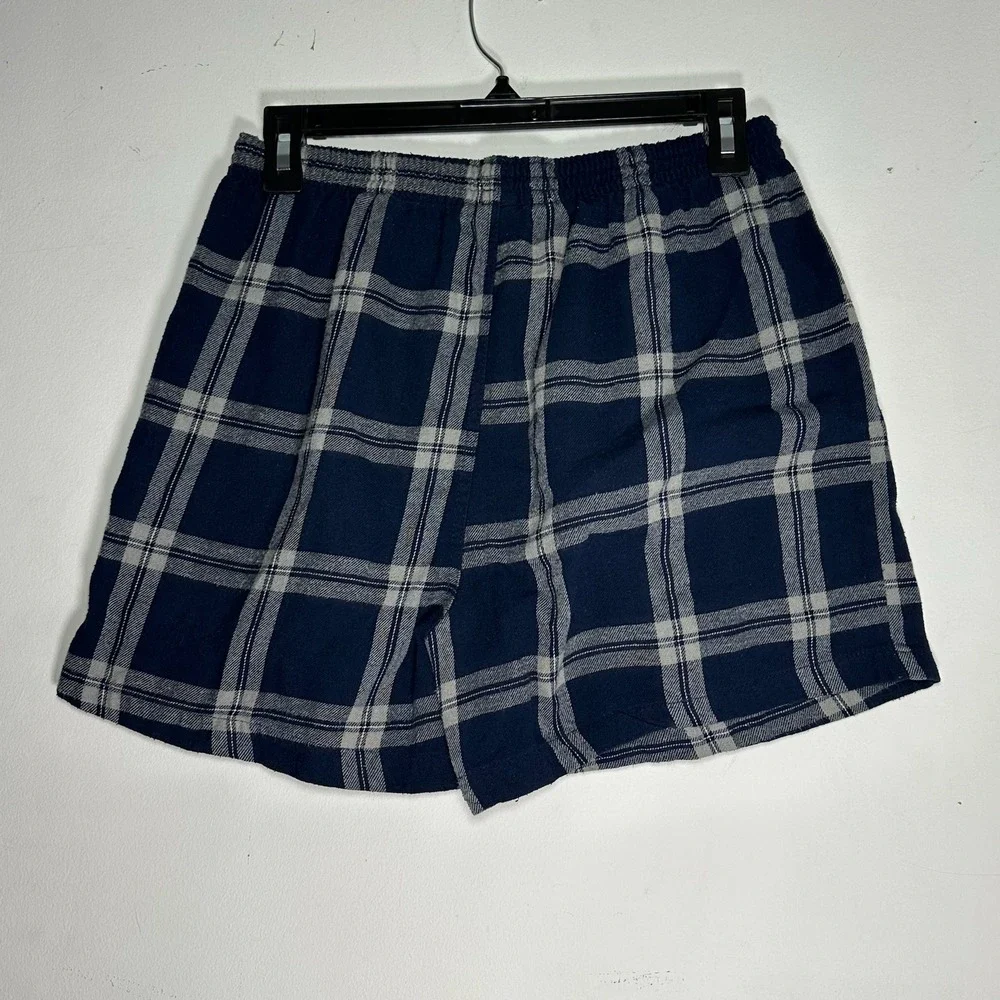 Concepts Sport Oklahoma City Thunder Mens Medium Navy Plaid Flannel Sleep Shorts